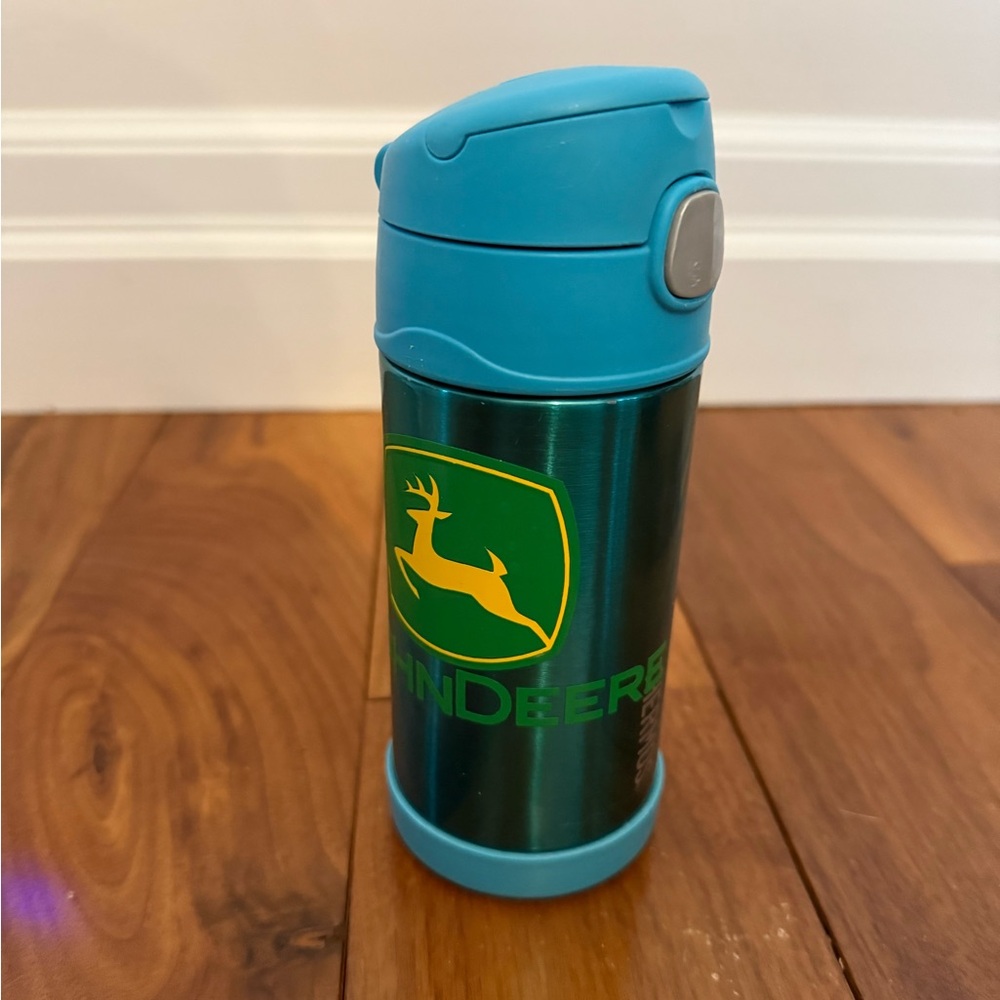 John Deere Blue and Green Thermos